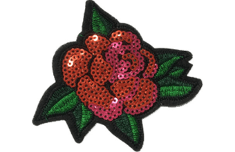 rose sequin patch