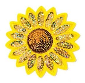 sunflower sequin patch