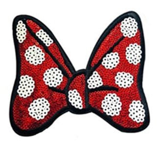 micky bow sequin patch
