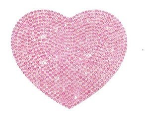 heart rhinestone patches