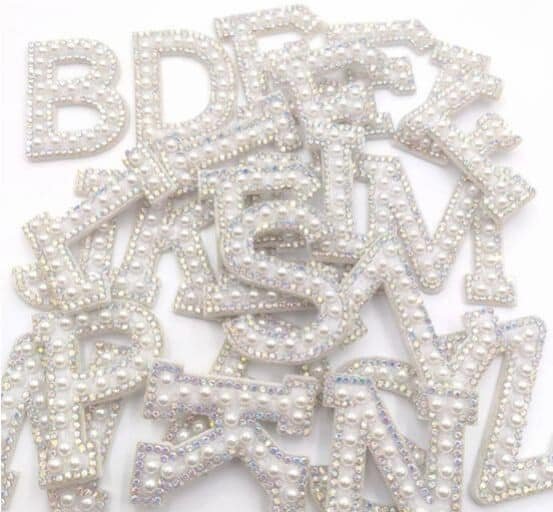 pearl rhinestone patches