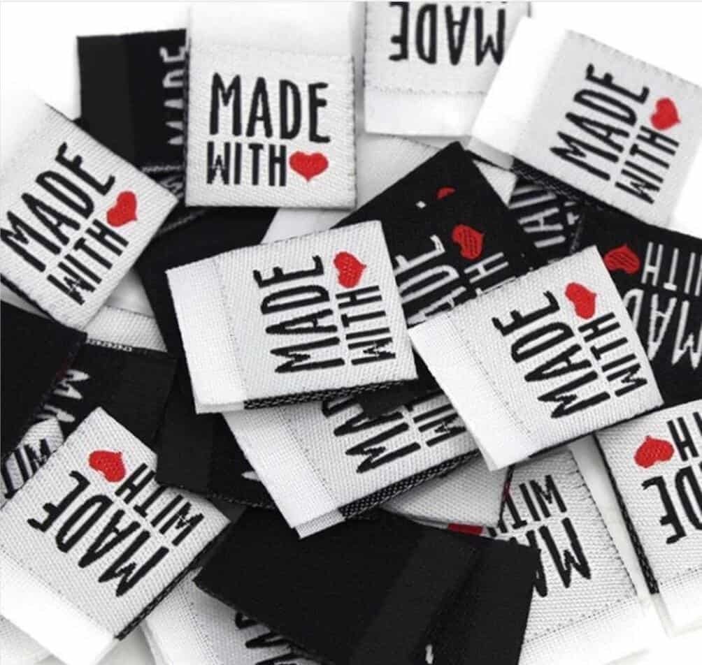made with love label