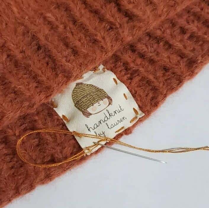 sew on label