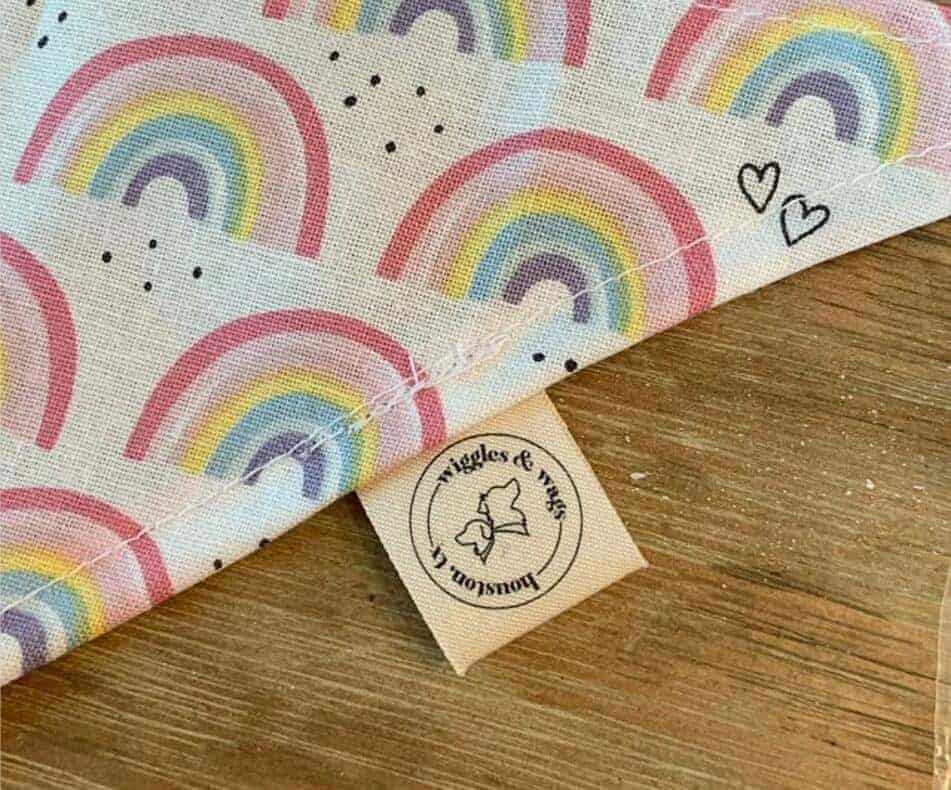 woven label rainbow