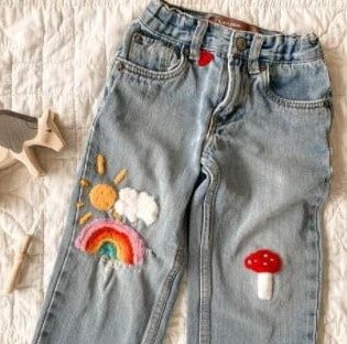 crochet patch jean