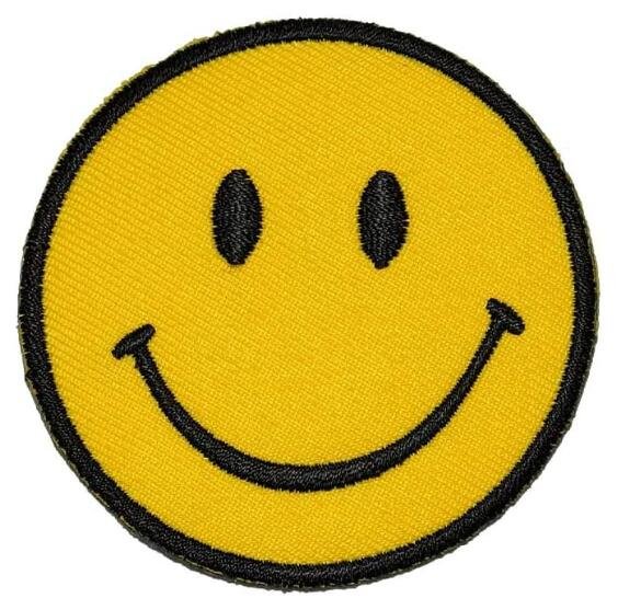 yellow smile face patches