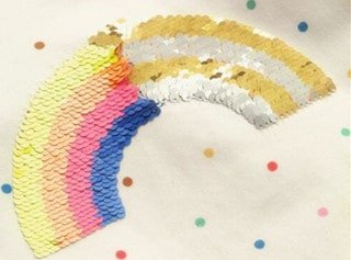 reversible sequin rainbow patch