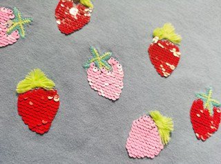 sequin strawberry patch