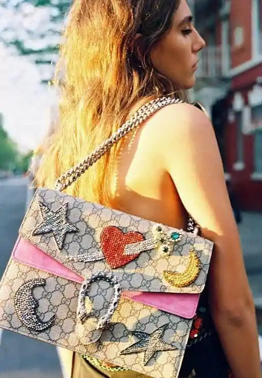 Rhinestones flower bag