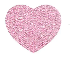heart rhinestone patches