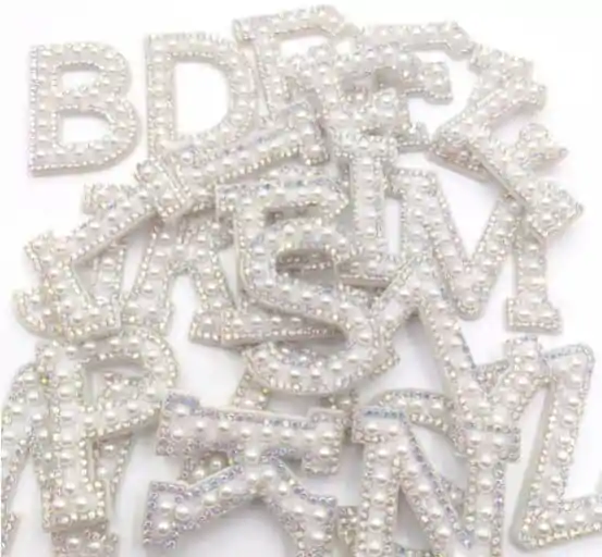 pearl rhinestone patches