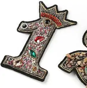 rhinestone letter patch
