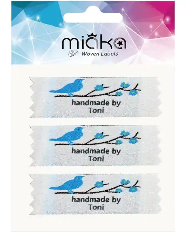 woven label with card