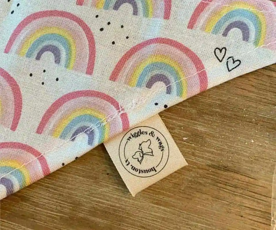 woven label rainbow