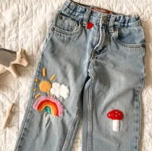 crochet patch jean