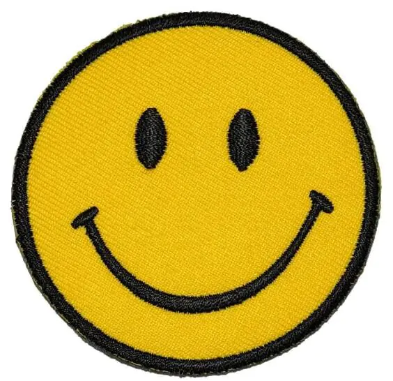 yellow smile face patches